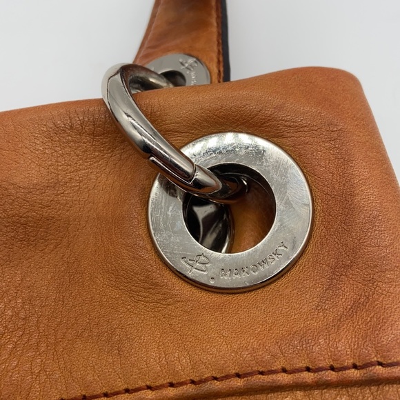 B. Makowsky Leather Shoulder Bag in Camel - Picture 7 of 9